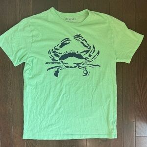 Crewcuts Green Tee with Navy Crab Design